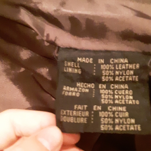 Ladies brown leather jacket - Picture 4 of 5